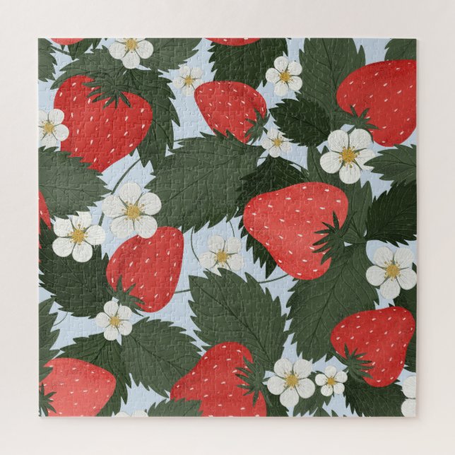 Erdbeeren: Sommerkulturdesign. Puzzle (Vertikal)