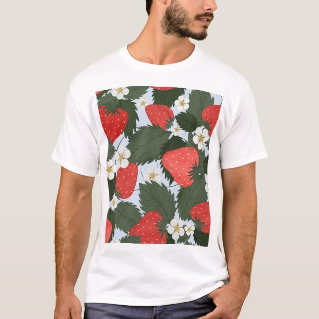 Erdbeeren: Sommerkulturdesign. T-Shirt (Vorderseite)