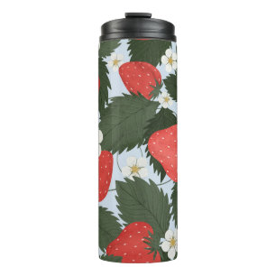 Erdbeeren: Sommerkulturdesign. Thermosbecher