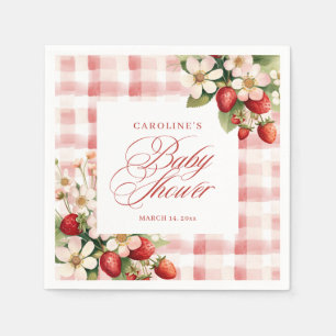 Erdbeeren Süße Baby Shower  Serviette