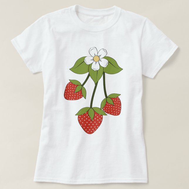 Erdbeeren - T - Shirt für Frauen (Design vorne)