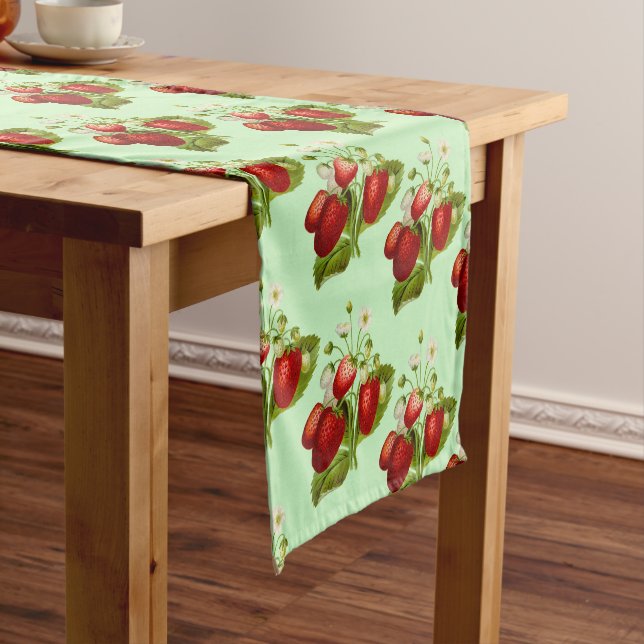 Erdbeeren Themed Table Runner Erdbeeren Kurzer Tischläufer (Beispiel)