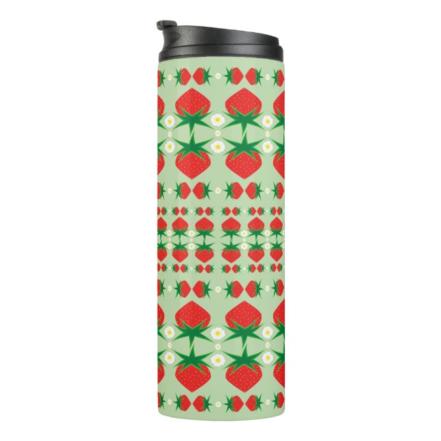 Erdbeeren Thermal Travel Tumbler Thermosbecher (Nach rechts gedreht)