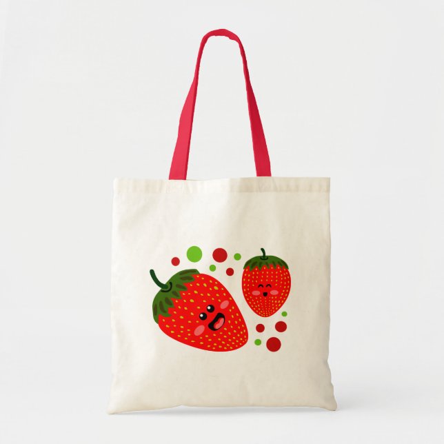 Erdbeeren Tragetasche (Vorne)