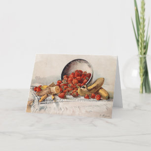 Erdbeeren und Bananen in einem Korb   E. Meyner Karte