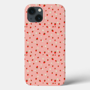 Erdbeeren- und Blumenmuster Case-Mate iPhone Hülle