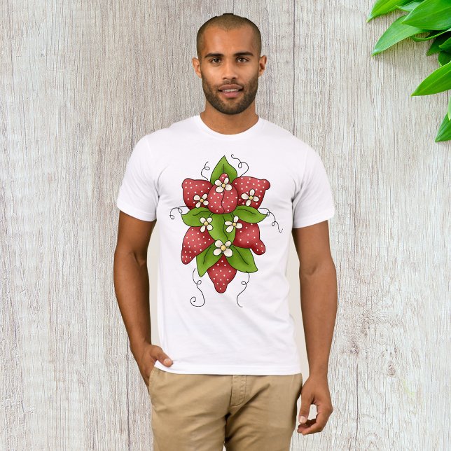 Erdbeeren und Blüten Mens T - Shirt (Von Creator hochgeladen)