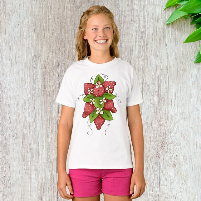 Erdbeeren und Blüten T - Shirt (Von Creator hochgeladen)