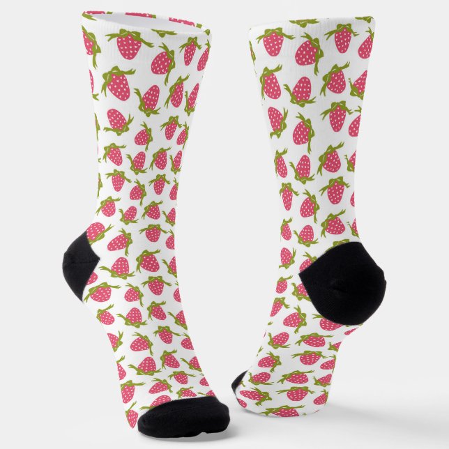 Erdbeeren und Bows Novelty Socken (Gewinkelt)
