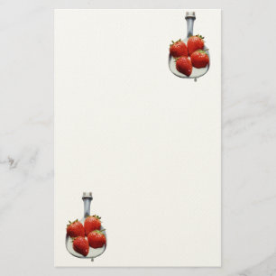 Erdbeeren und Creme Briefpapier