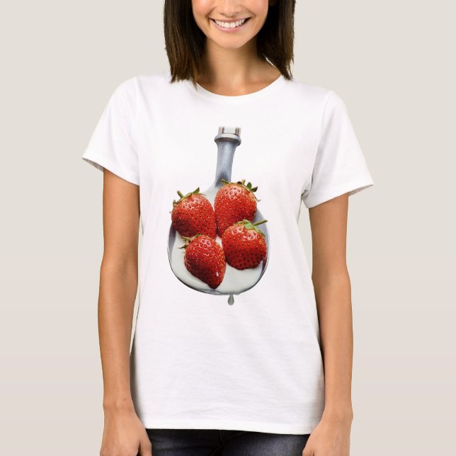 Erdbeeren und Creme T-Shirt (Vorderseite)