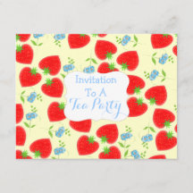 Erdbeeren und Creme Tee Party Thema