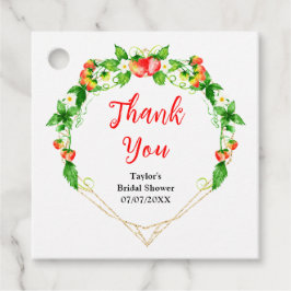 Erdbeeren und Daisies Brautparty Vielen Dank Geschenkanhänger