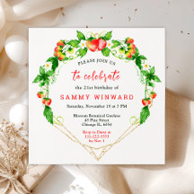 Erdbeeren und Daisies Geburtstagspartei