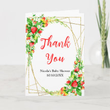 Erdbeeren und Gänseblümchen Baby Shower
