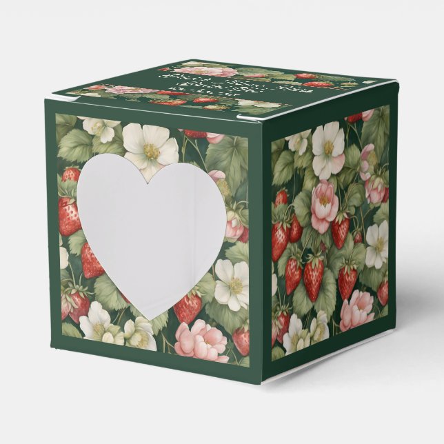 Erdbeeren und Hübsche Weibchen Geschenkschachtel (Vorderseite)