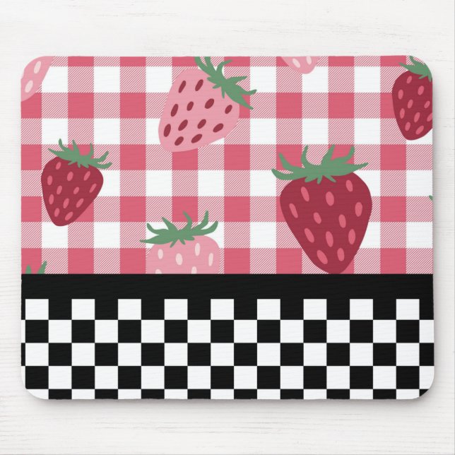 Erdbeeren und Karton Mousepad (Vorne)