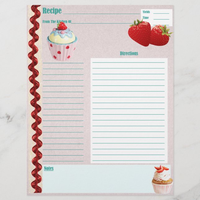 Erdbeeren und Krebsrezeptur (Vorderseite)