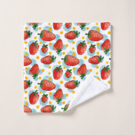Erdbeeren und Milcherzeugnisse Badhandtuch Set