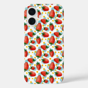 Erdbeeren und Milcherzeugnisse iPhone 16 Hülle
