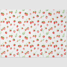 Erdbeeren und Milchmuster Seidenpapier