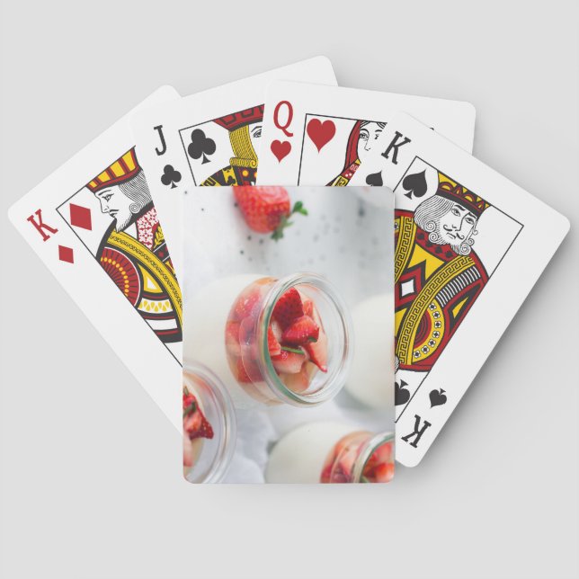 Erdbeeren und Rahm Spielkarten (Rückseite)