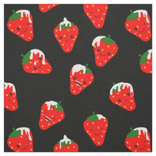 Erdbeeren und Rahm Stoff