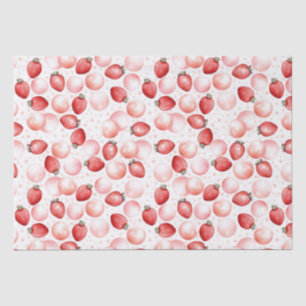Erdbeeren und rosa Balloons Niedliches Party Somme Seidenpapier