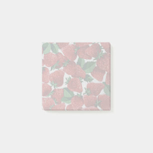 Erdbeeren-und-Sahne-Muster Post-it Klebezettel
