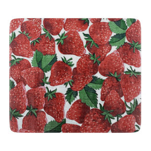 Erdbeeren und Sahne Schneidebrett