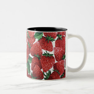 Erdbeeren und Sahne Zweifarbige Tasse