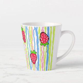 Erdbeeren und Streifen Niedlich Land Milchtasse