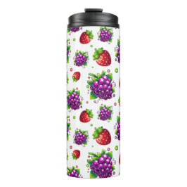 Erdbeeren und Trauben. Farbige Berries Thermosbecher