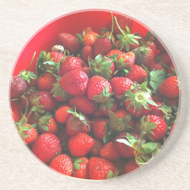 Erdbeeren Untersetzer (Vorne)