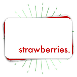 Erdbeeren. Visitenkarte