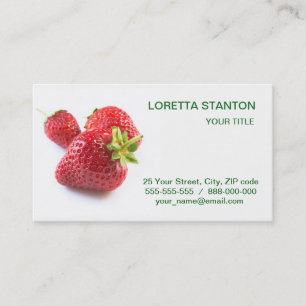 Erdbeeren Visitenkarte