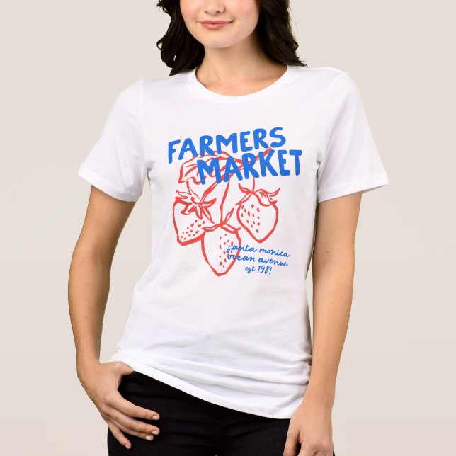 Erdbeeren vom Bauernmarkt Tri-Blend Shirt (Vorderseite)