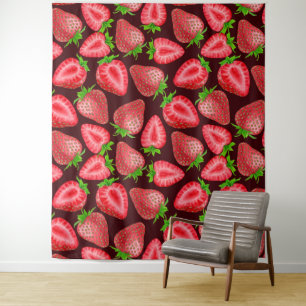 Erdbeeren Wandteppich