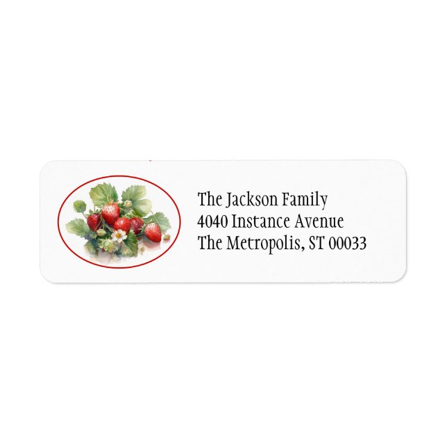 Erdbeeren Wasserfarbenkennzeichnung (Vorne)