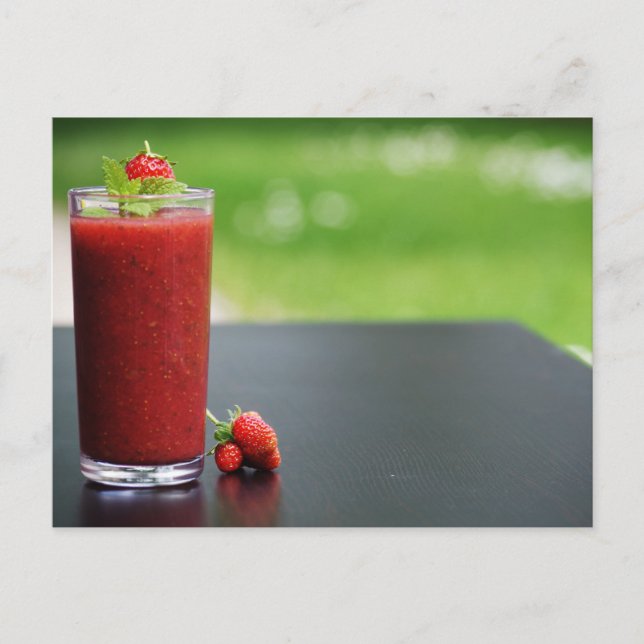 Erdbeeren wunderbar postkarte (Vorderseite)