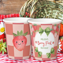 Erdbeeren zum ersten Geburtstag Erdbeerparty