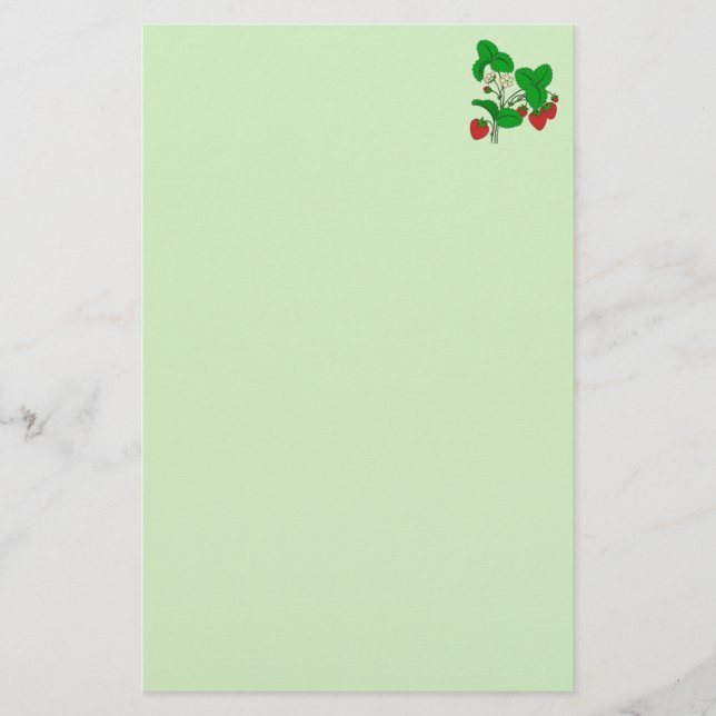 Erdbeeren zum Frühstück Briefpapier (Vorderseite)