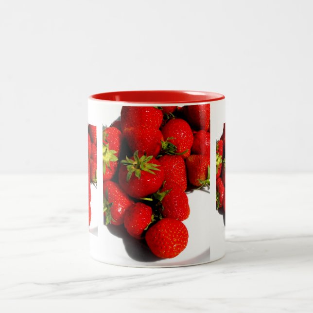 Erdbeeren Zweifarbige Tasse (Mittel)