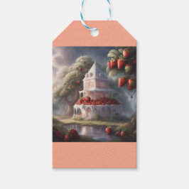 Erdbeerenkuchen zum Thema Geschenkanhänger