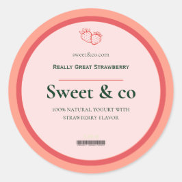 Erdbeeretiketten, Mason-Jar-Etiketten, Body Butter Runder Aufkleber