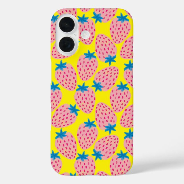 Erdbeerfeld gelb Case-Mate iPhone hülle (Rückseite)