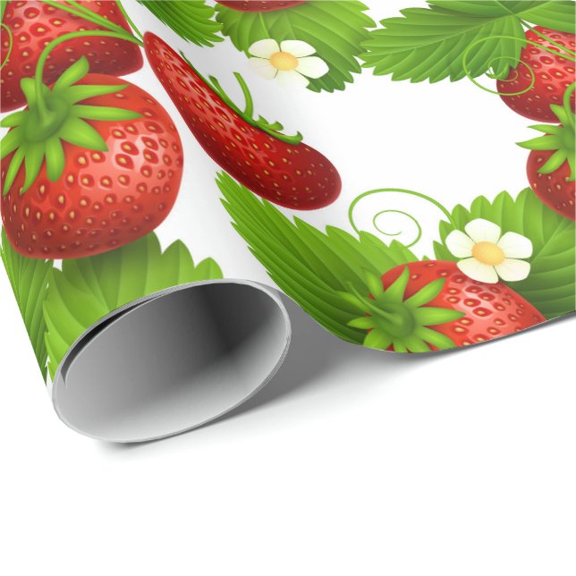 Erdbeerfelder Geschenkpapier (Rolleneckpunkt)