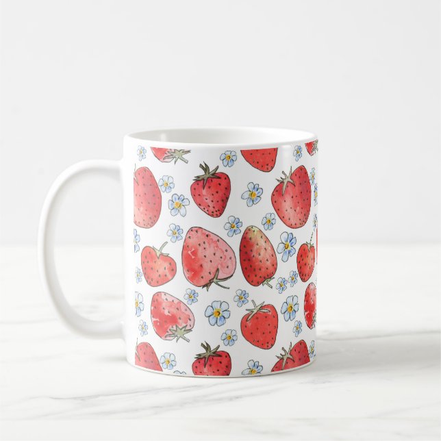 Erdbeerfelder: Sommerfrischheit Kaffeetasse (Links)