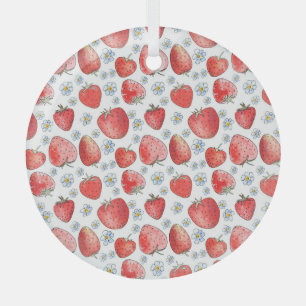 Erdbeerfelder: Sommerliche Frische Ornament Aus Glas