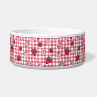 Erdbeerfeldmuster Napf